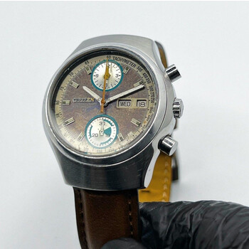 38mm • Vintage Citizen Automatic Flyback Chronograph Speedy 67-9313 cal.8110